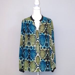 New Directions Snake Print Blouse